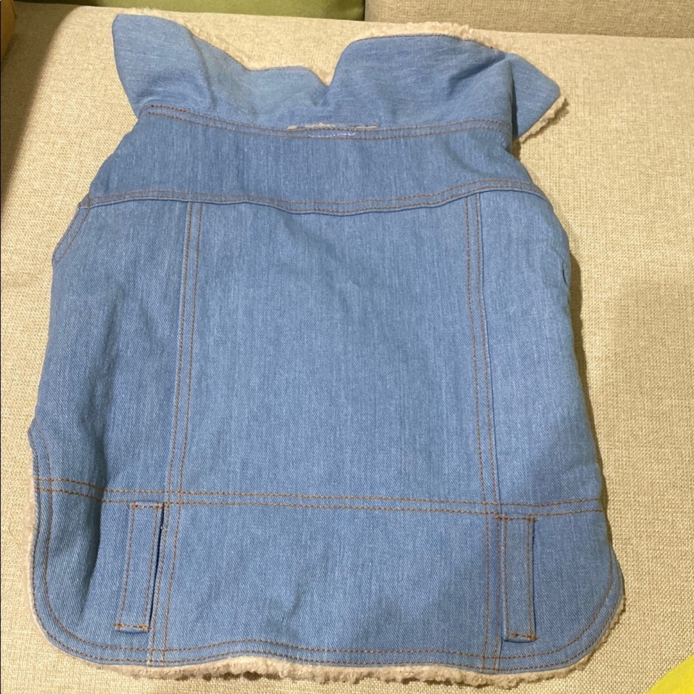 Denim Dog Jacket with Sherpa Lining